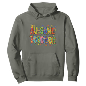 Autism Acceptance Special Education Teacher Hoodie Au Some Teacher