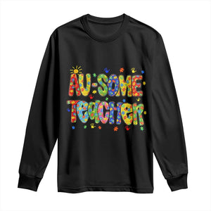 Autism Acceptance Special Education Teacher Long Sleeve Shirt Au Some Teacher