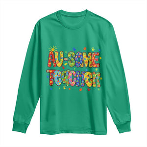 Autism Acceptance Special Education Teacher Long Sleeve Shirt Au Some Teacher