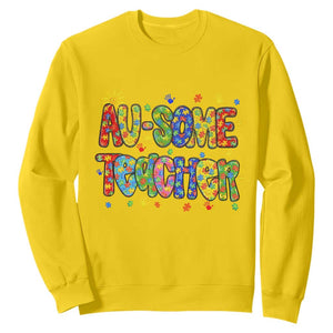 Autism Acceptance Special Education Teacher Sweatshirt Au Some Teacher