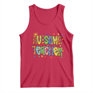 Autism Acceptance Special Education Teacher Tank Top Au Some Teacher