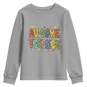 Autism Acceptance Special Education Teacher Youth Sweatshirt Au Some Teacher