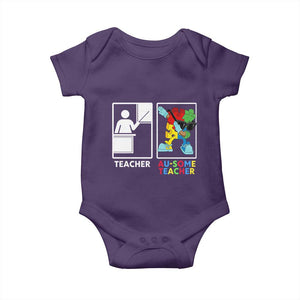 Funny Au Some Teacher Baby Onesie Autism Acceptance Special Education Gift