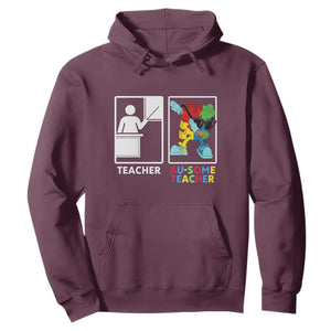Funny Au Some Teacher Hoodie Autism Acceptance Special Education Gift
