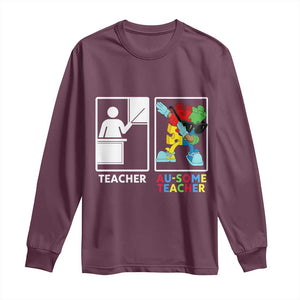 Funny Au Some Teacher Long Sleeve Shirt Autism Acceptance Special Education Gift