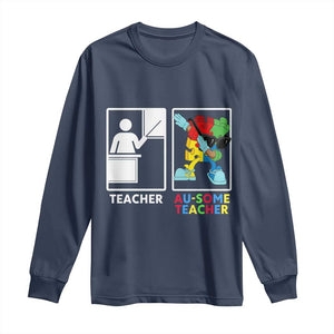 Funny Au Some Teacher Long Sleeve Shirt Autism Acceptance Special Education Gift