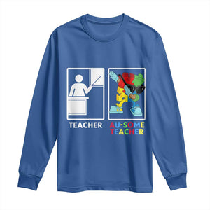 Funny Au Some Teacher Long Sleeve Shirt Autism Acceptance Special Education Gift