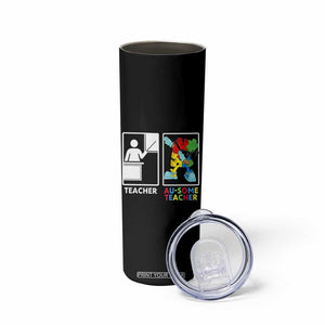 Funny Au Some Teacher Skinny Tumbler Autism Acceptance Special Education Gift
