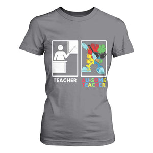 Funny Au Some Teacher T Shirt For Women Autism Acceptance Special Education Gift