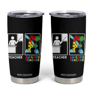 Funny Au Some Teacher Tumbler Cup Autism Acceptance Special Education Gift