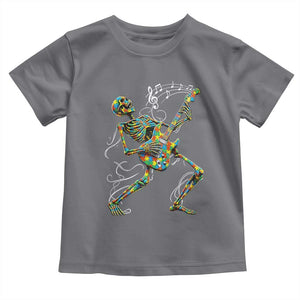 Autism Acceptance Rock Guitar Skeleton Toddler T Shirt Music Lover