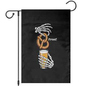 Prost Beer Lover Skeleton Hands German Festival Graphic Garden Flag