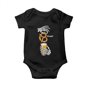 Prost Beer Lover Skeleton Hands German Festival Graphic Baby Onesie