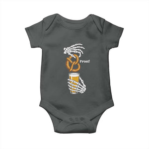 Prost Beer Lover Skeleton Hands German Festival Graphic Baby Onesie