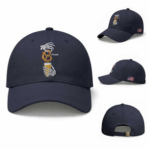 Prost Beer Lover Skeleton Hands German Festival Graphic Baseball Cap