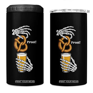 Prost Beer Lover Skeleton Hands German Festival Graphic 4 in 1 Can Cooler Tumbler