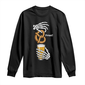 Prost Beer Lover Skeleton Hands German Festival Graphic Long Sleeve Shirt