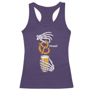 Prost Beer Lover Skeleton Hands German Festival Graphic Racerback Tank Top