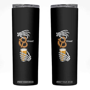 Prost Beer Lover Skeleton Hands German Festival Graphic Skinny Tumbler