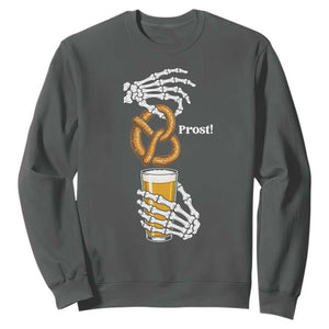 Prost Beer Lover Skeleton Hands German Festival Graphic Sweatshirt