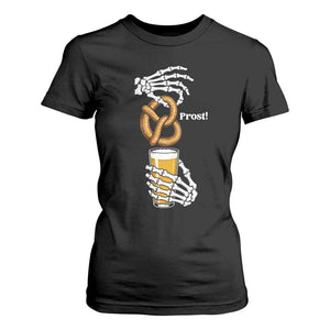 Prost Beer Lover Skeleton Hands German Festival Graphic T Shirt For Women