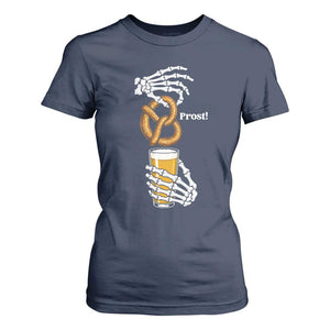 Prost Beer Lover Skeleton Hands German Festival Graphic T Shirt For Women