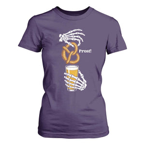 Prost Beer Lover Skeleton Hands German Festival Graphic T Shirt For Women