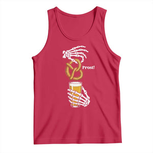 Prost Beer Lover Skeleton Hands German Festival Graphic Tank Top