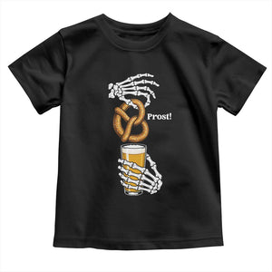 Prost Beer Lover Skeleton Hands German Festival Graphic Toddler T Shirt