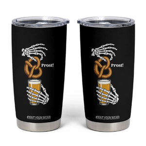 Prost Beer Lover Skeleton Hands German Festival Graphic Tumbler Cup