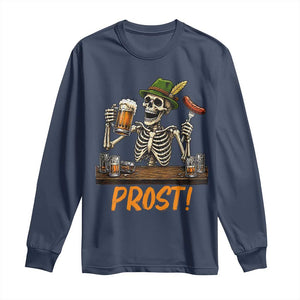 Funny Skeleton Oktoberfest Long Sleeve Shirt Prost Beer Lover Bavarian Gift