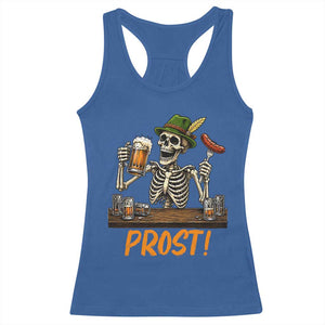 Funny Skeleton Oktoberfest Racerback Tank Top Prost Beer Lover Bavarian Gift
