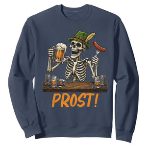 Funny Skeleton Oktoberfest Sweatshirt Prost Beer Lover Bavarian Gift