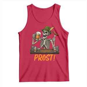 Funny Skeleton Oktoberfest Tank Top Prost Beer Lover Bavarian Gift
