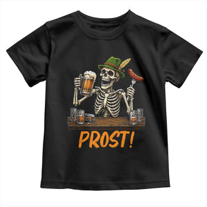 Funny Skeleton Oktoberfest Toddler T Shirt Prost Beer Lover Bavarian Gift