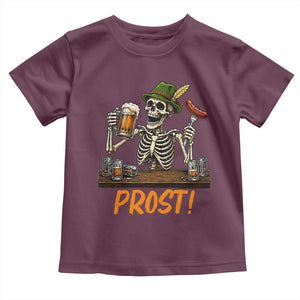 Funny Skeleton Oktoberfest Toddler T Shirt Prost Beer Lover Bavarian Gift