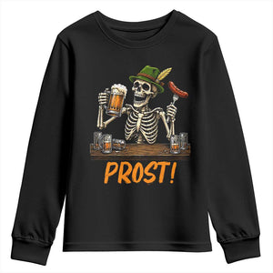 Funny Skeleton Oktoberfest Youth Sweatshirt Prost Beer Lover Bavarian Gift