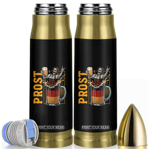 Funny Skeleton Oktoberfest Bullet Tumbler Spooky Prost German Beer Drinker Graphic