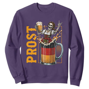 Funny Skeleton Oktoberfest Sweatshirt Spooky Prost German Beer Drinker Graphic