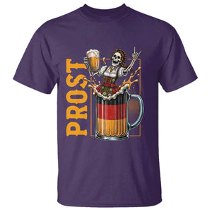 Funny Skeleton Oktoberfest T Shirt Spooky Prost German Beer Drinker Graphic