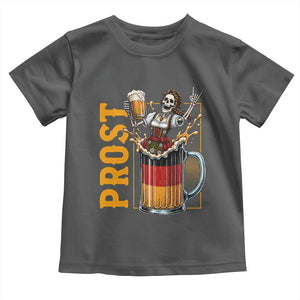 Funny Skeleton Oktoberfest Toddler T Shirt Spooky Prost German Beer Drinker Graphic