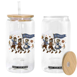 Funny Opossum Raccoon Frog Oktoberfest Beer Graphic Glass Can Spooky Drinking Team TS12 Print Your Wear