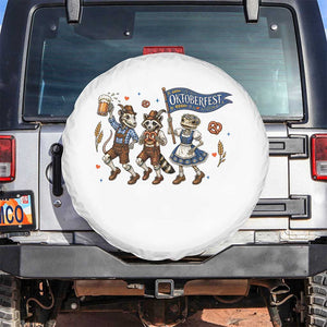 Funny Opossum Raccoon Frog Oktoberfest Beer Graphic Spare Tire Cover Spooky Drinking Team TS12 No hole White Print Your Wear