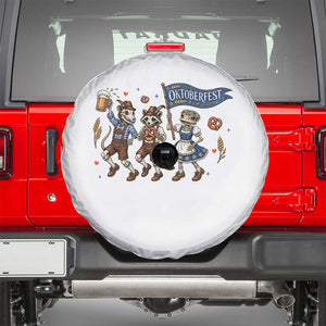 Funny Opossum Raccoon Frog Oktoberfest Beer Graphic Spare Tire Cover Spooky Drinking Team TS12 White Print Your Wear