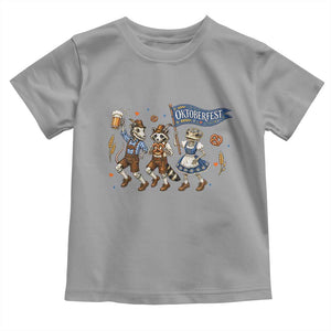Funny Opossum Raccoon Frog Oktoberfest Beer Graphic Toddler T Shirt Spooky Drinking Team