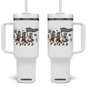 Funny Opossum Raccoon Frog Oktoberfest Beer Graphic Tumbler With Handle Spooky Drinking Team TS12 One Size: 40 oz White Print Your Wear