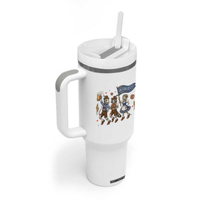 Funny Opossum Raccoon Frog Oktoberfest Beer Graphic Tumbler With Handle Spooky Drinking Team TS12 Print Your Wear