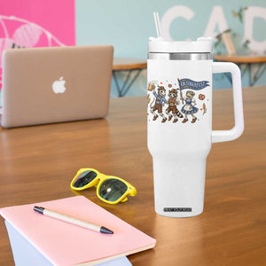 Funny Opossum Raccoon Frog Oktoberfest Beer Graphic Tumbler With Handle Spooky Drinking Team TS12 Print Your Wear