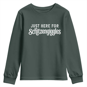 Just Here For Schitzengiggles Youth Sweatshirt German Beer Festival Funny Gift