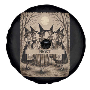 Skeleton Witches Coven Oktoberfest Spare Tire Cover German Dirndl Spooky Beer Festival Gift